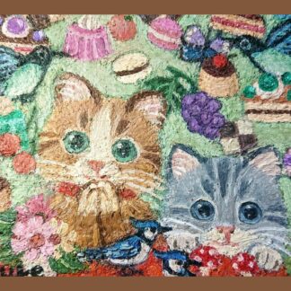 幸運を祈る猫