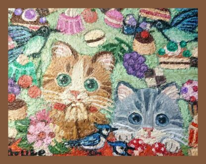 幸運を祈る猫