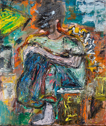 sitting woman